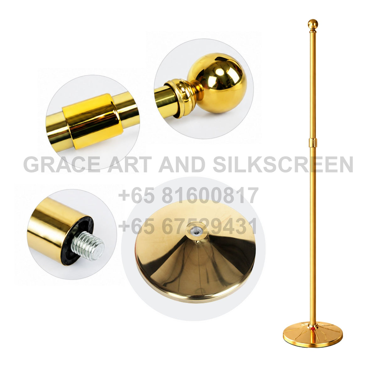 TELESCOPIC POLE WITH BASE