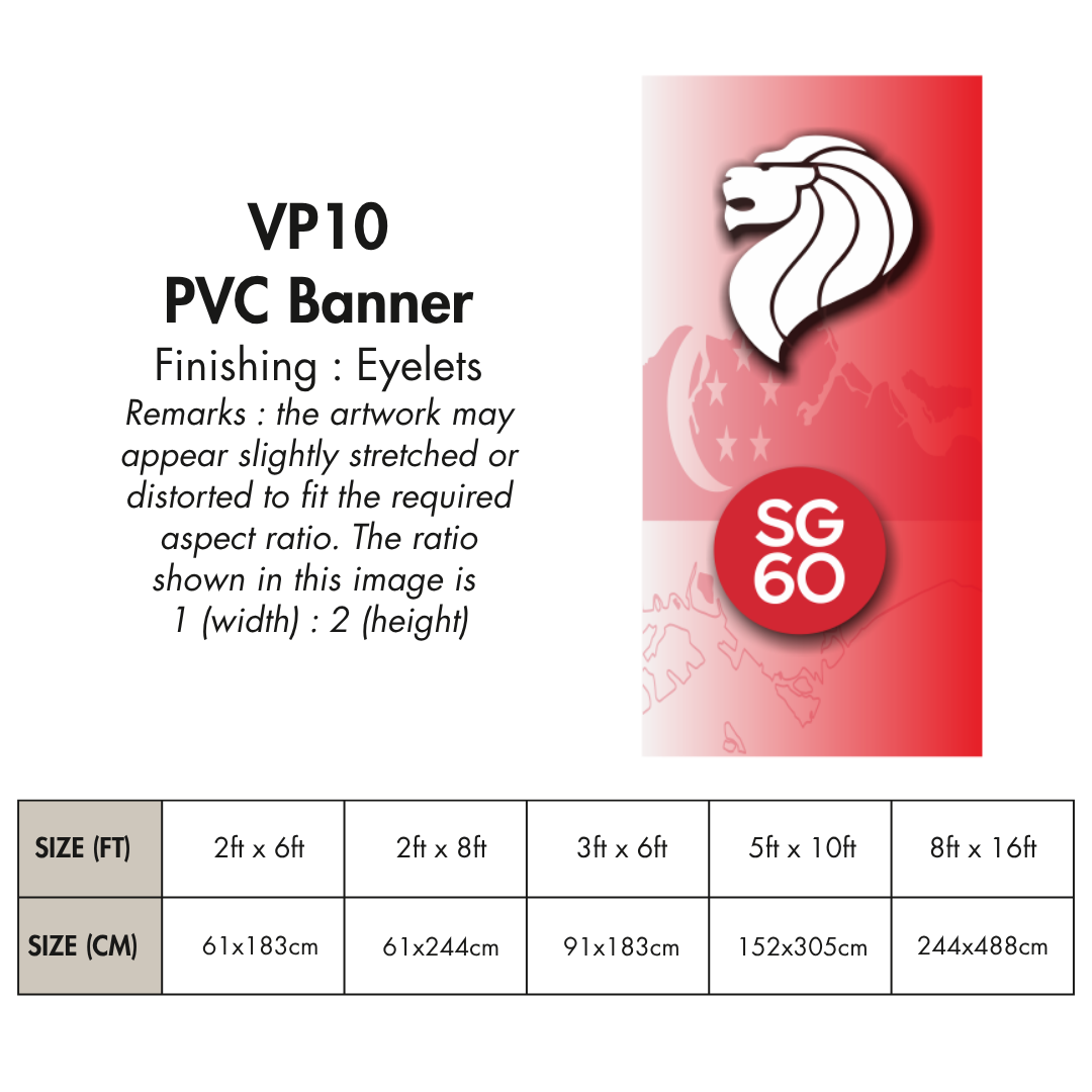 NDP 2025 VP | PVC Vertical Banner for Singapore National Day