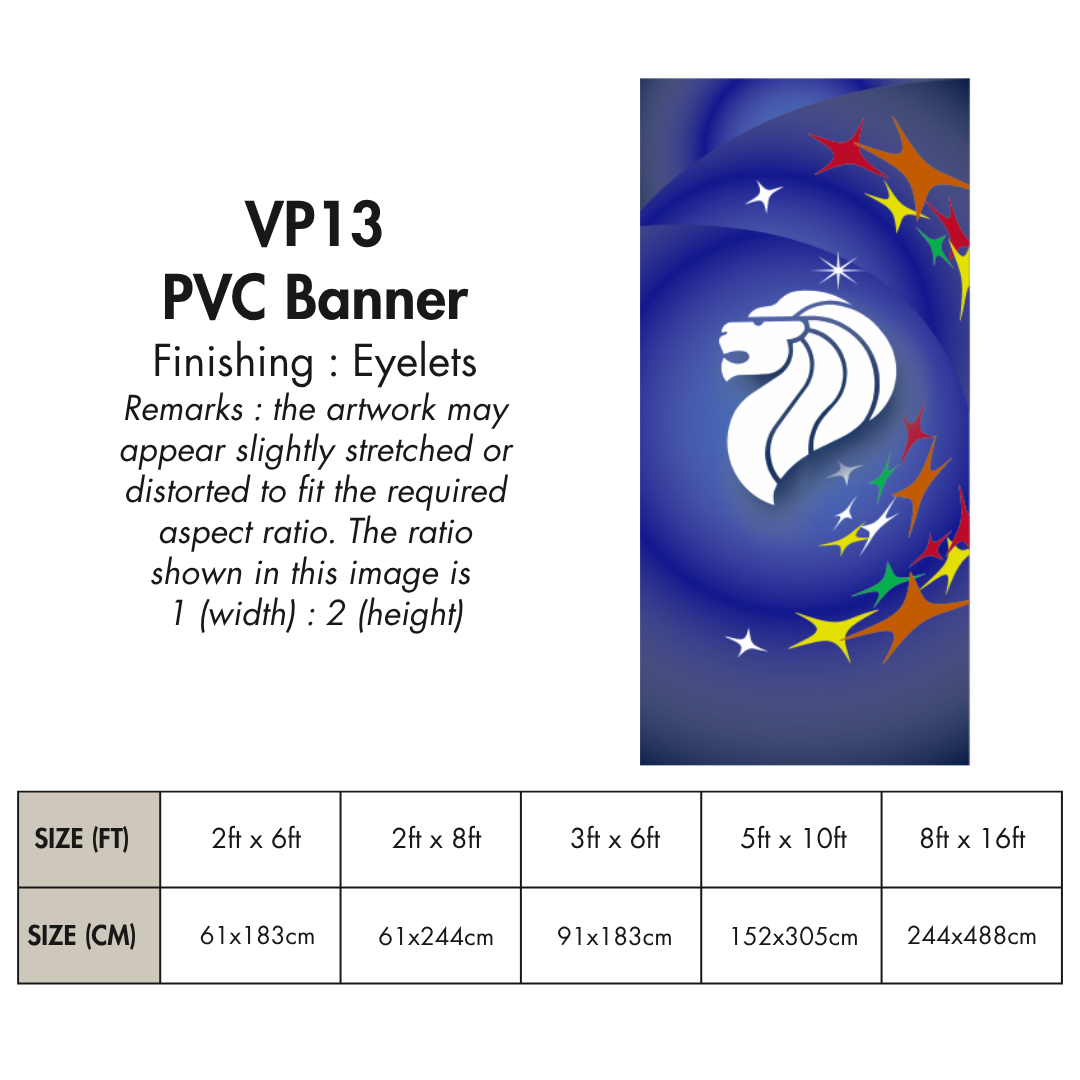 NDP 2025 VP | PVC Vertical Banner for Singapore National Day