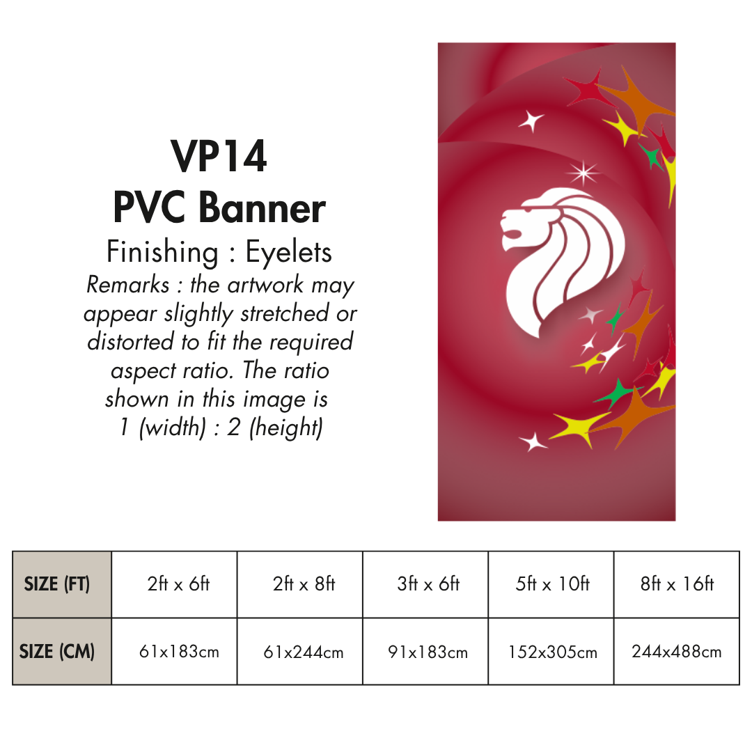 NDP 2025 VP | PVC Vertical Banner for Singapore National Day