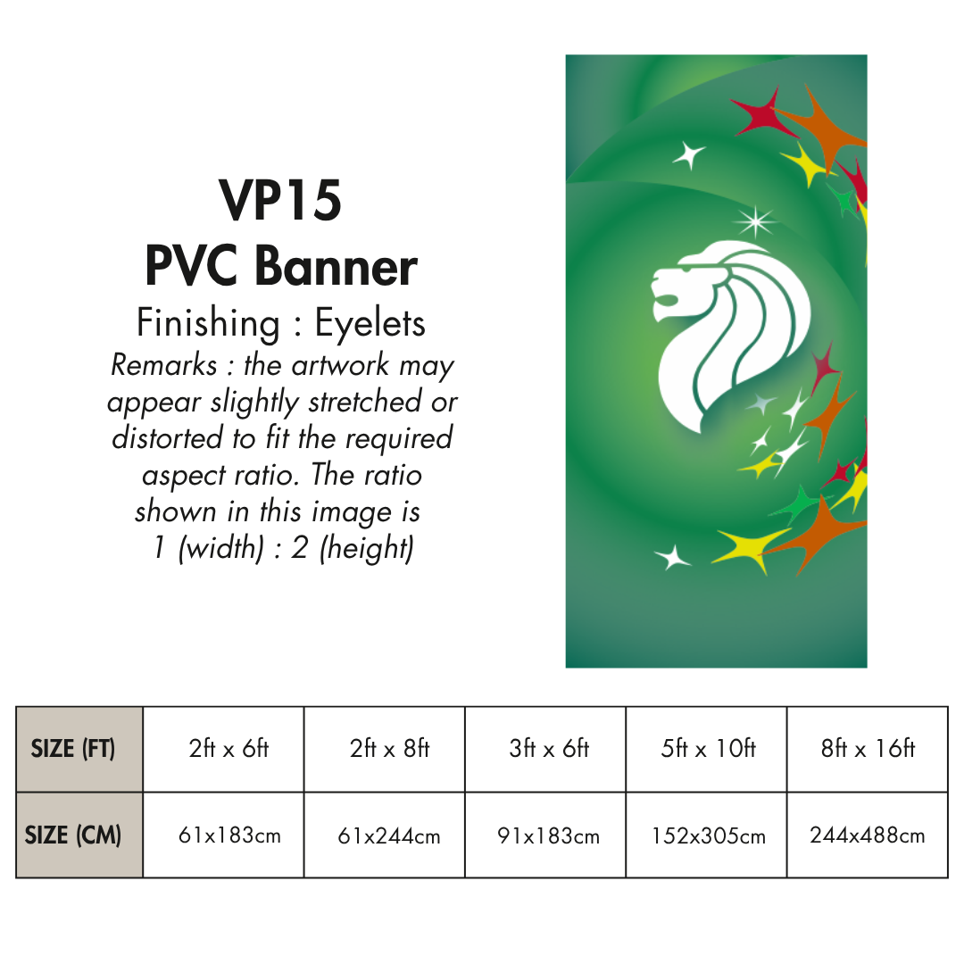NDP 2025 VP | PVC Vertical Banner for Singapore National Day