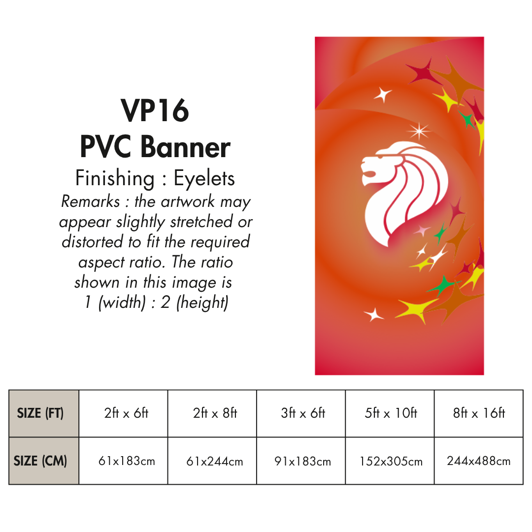 NDP 2025 VP | PVC Vertical Banner for Singapore National Day