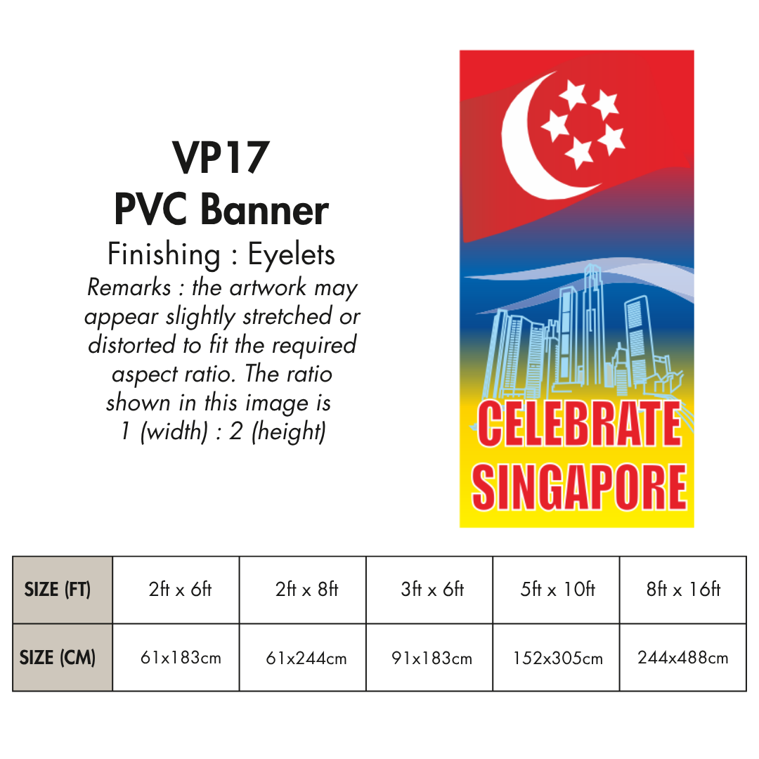NDP 2025 VP | PVC Vertical Banner for Singapore National Day