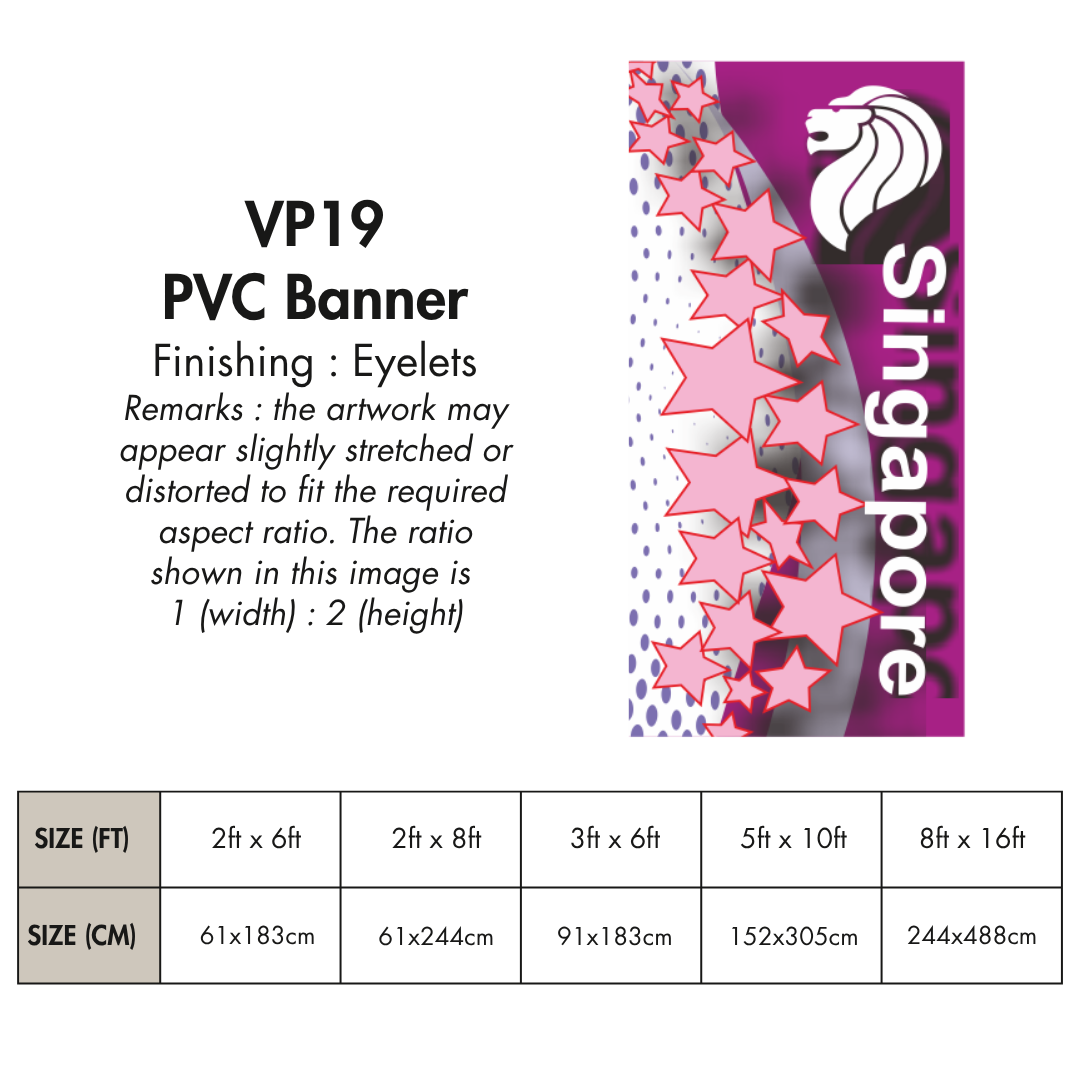 NDP 2025 VP | PVC Vertical Banner for Singapore National Day