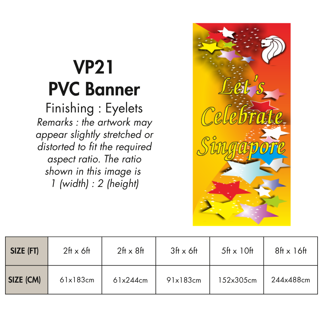 NDP 2025 VP | PVC Vertical Banner for Singapore National Day