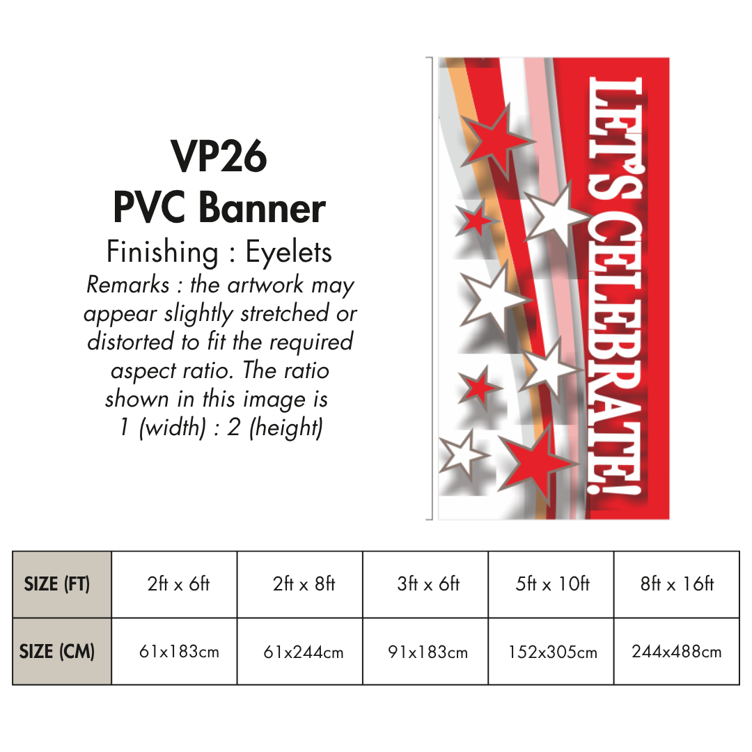 NDP 2025 VP | PVC Vertical Banner for Singapore National Day