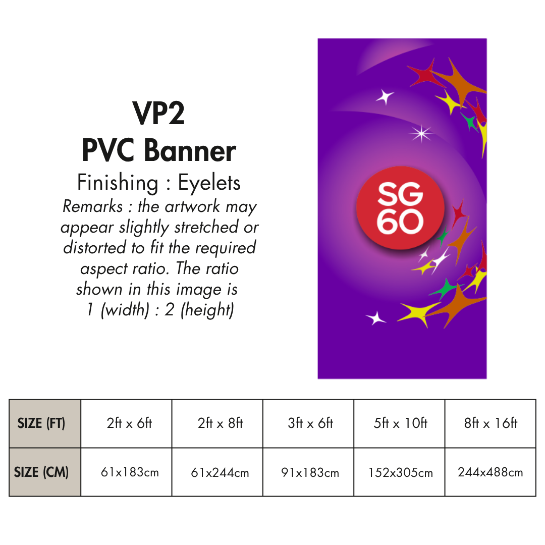 NDP 2025 VP | PVC Vertical Banner for Singapore National Day