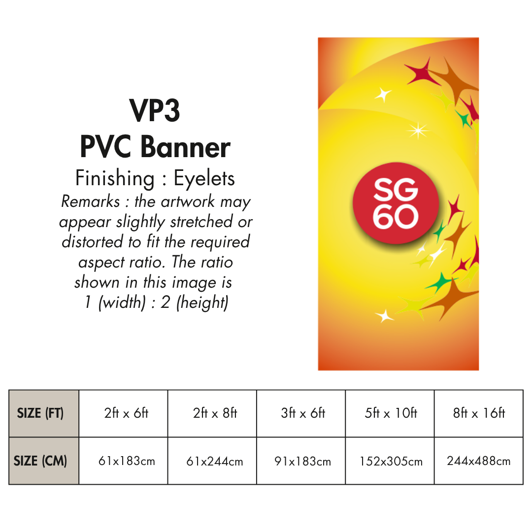 NDP 2025 VP | PVC Vertical Banner for Singapore National Day