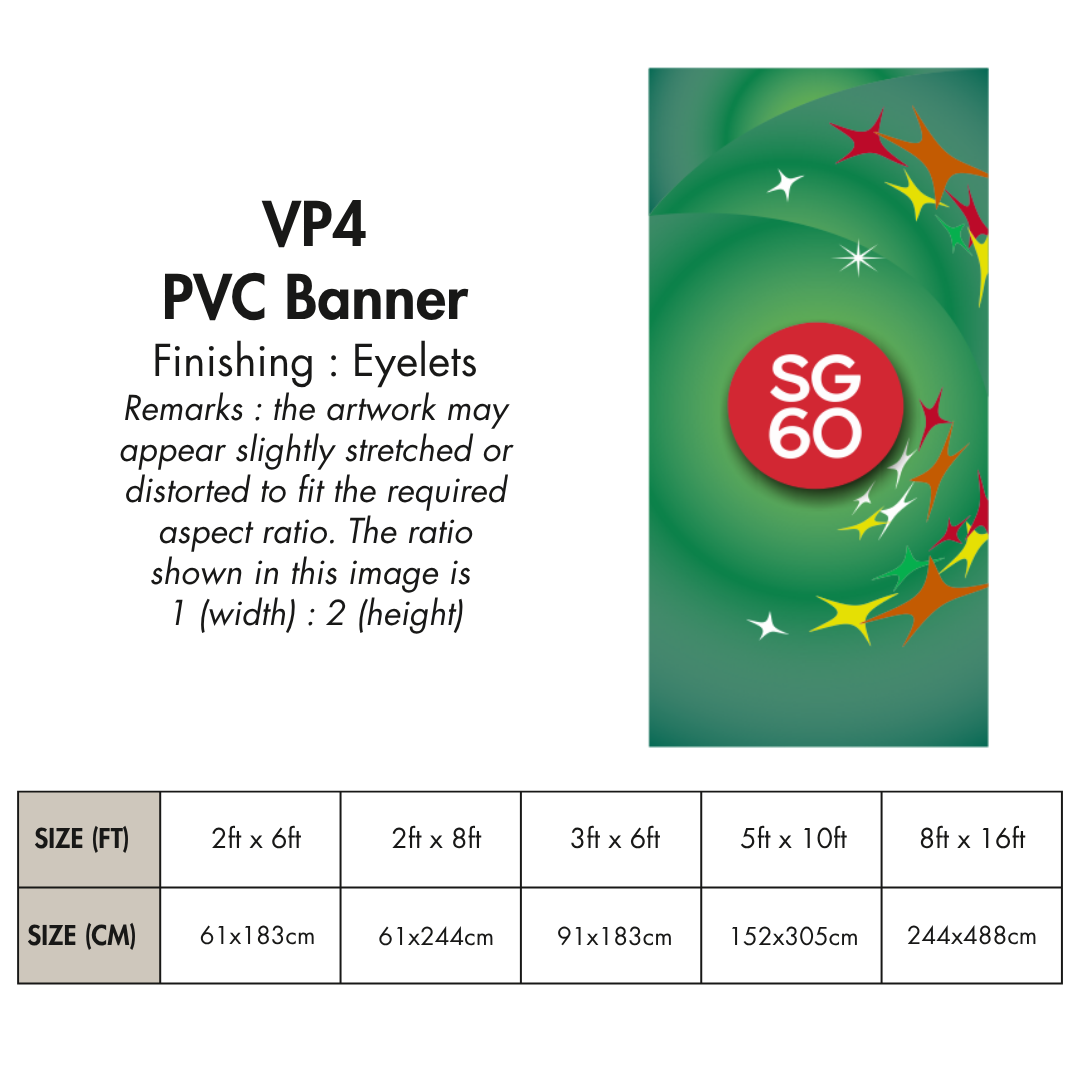 NDP 2025 VP | PVC Vertical Banner for Singapore National Day