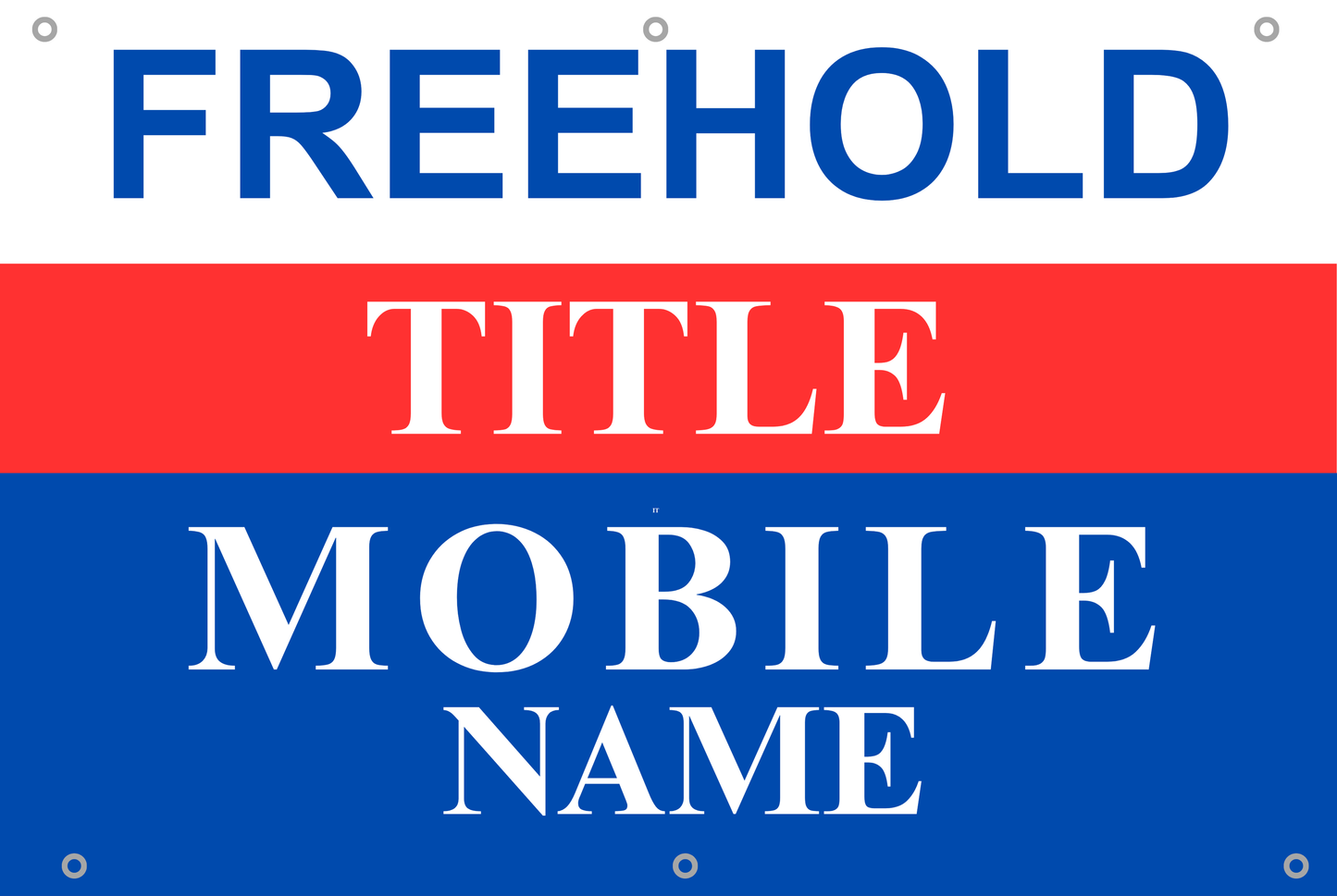 Real Estate Property Agent PVC Banners | For Sale | For Rent | For Lease | Factory, Private, HDB | Freehold