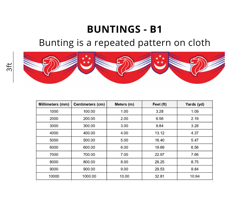 NDP 2025 B1 - B8 Cloth Bunting