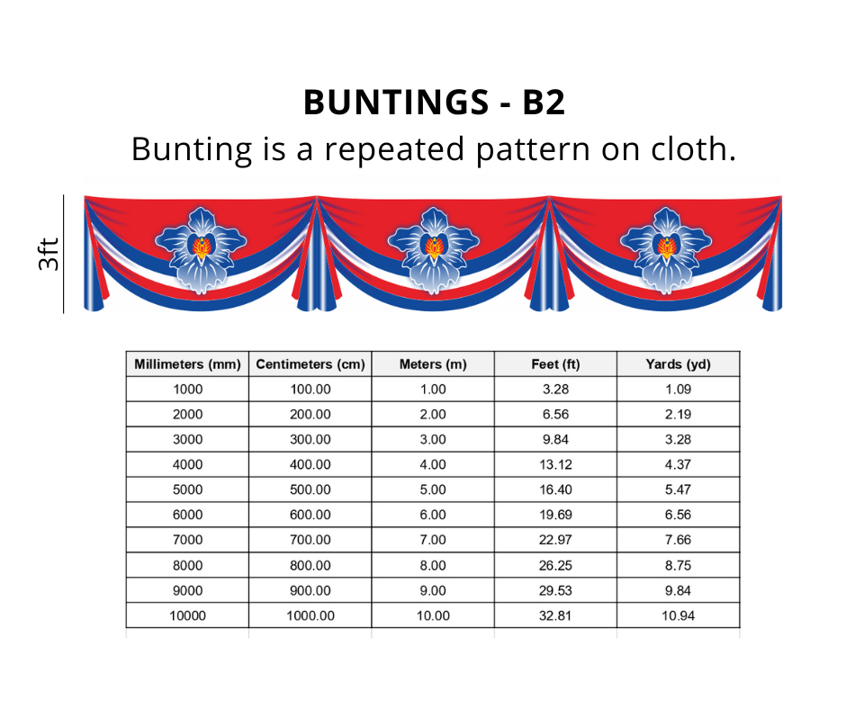 NDP 2025 B1 - B8 Cloth Bunting