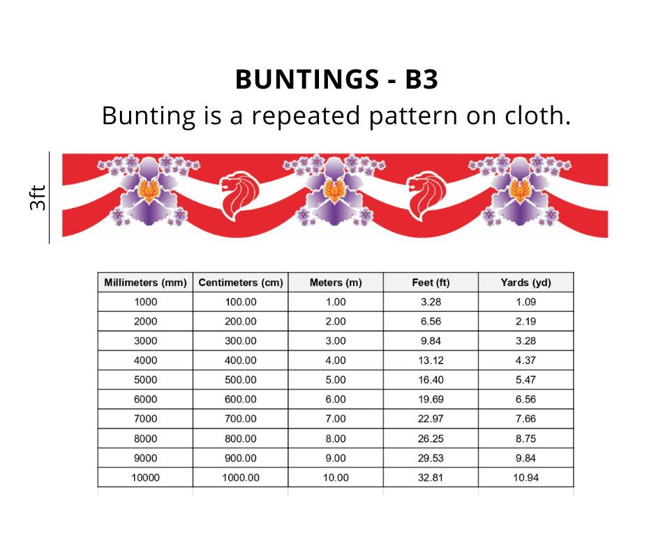 NDP 2025 B1 - B8 Cloth Bunting