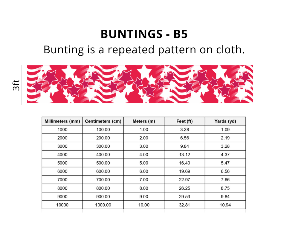NDP 2025 B1 - B8 Cloth Bunting