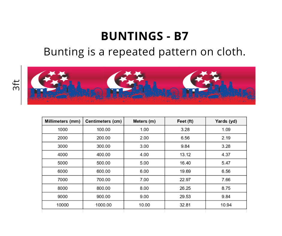 NDP 2025 B1 - B8 Cloth Bunting