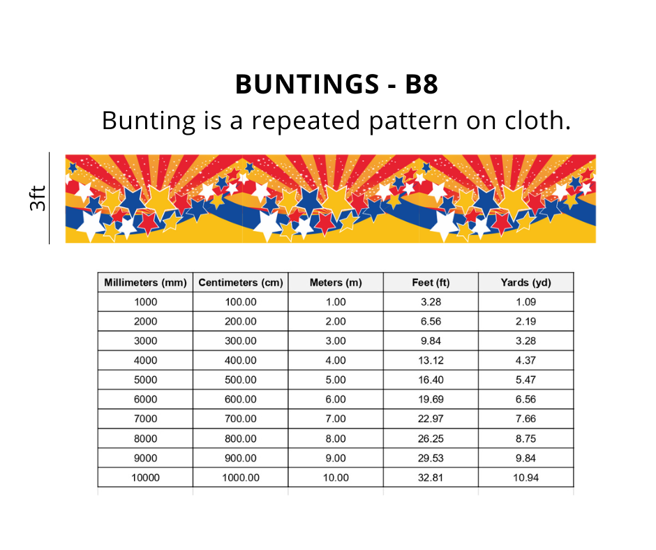 NDP 2025 B1 - B8 Cloth Bunting