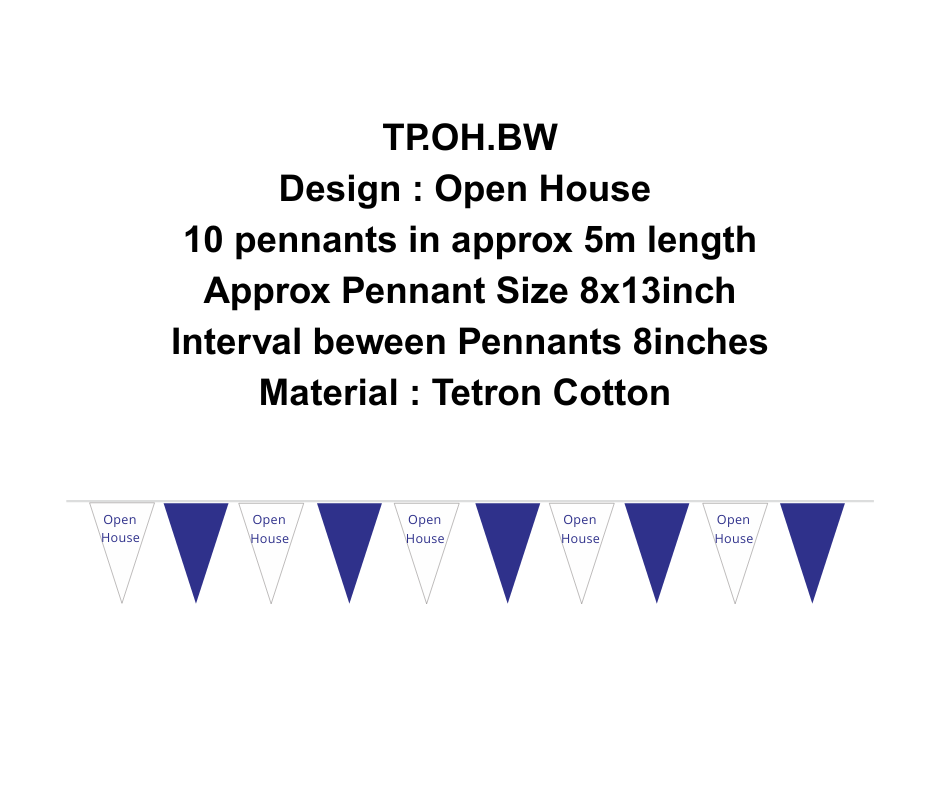 Triangular Pennants / Buntings / Rent, Sale, Open House, National Day Decorations, Celebration