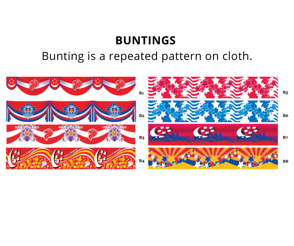NDP 2025 B1 - B8 Cloth Bunting