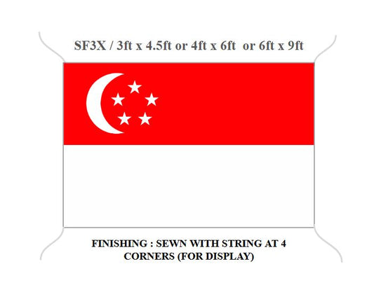 SF3 | Singapore Flag  State Flag | Sasukura Material | 3 Sizes